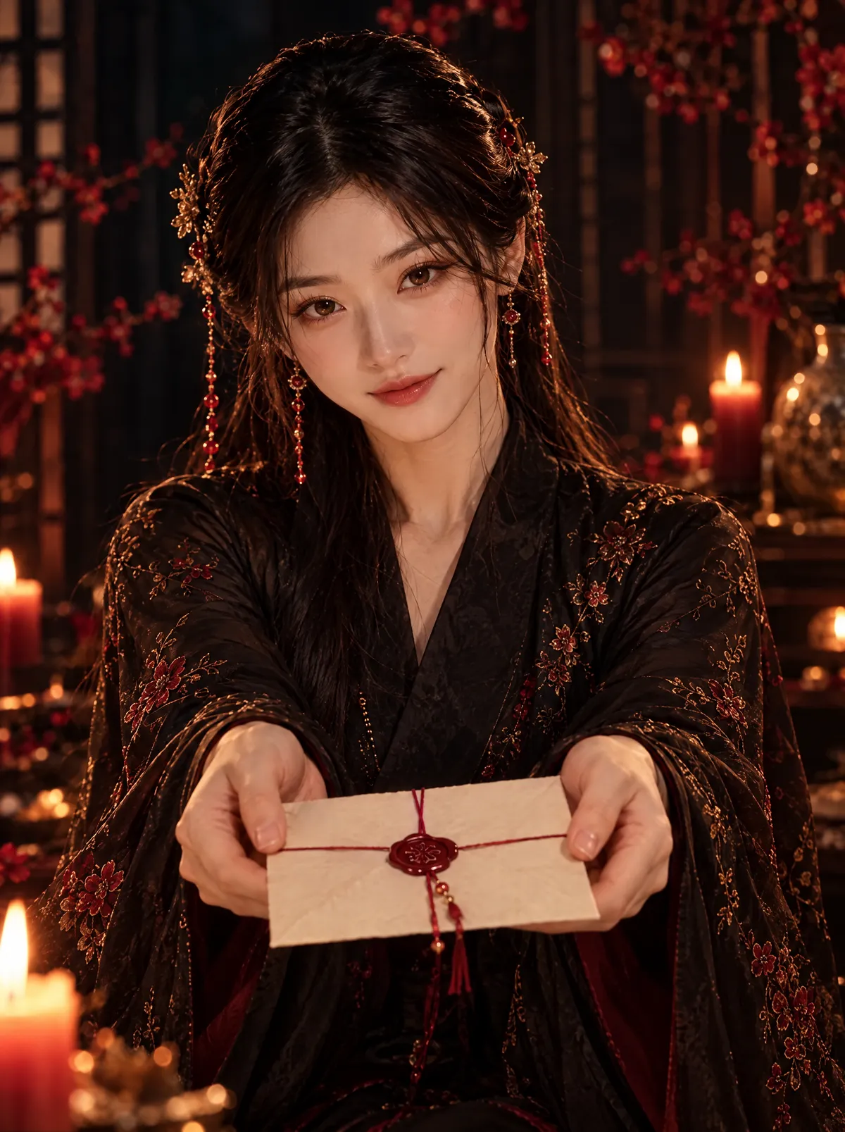 봉투를 건네는 월화